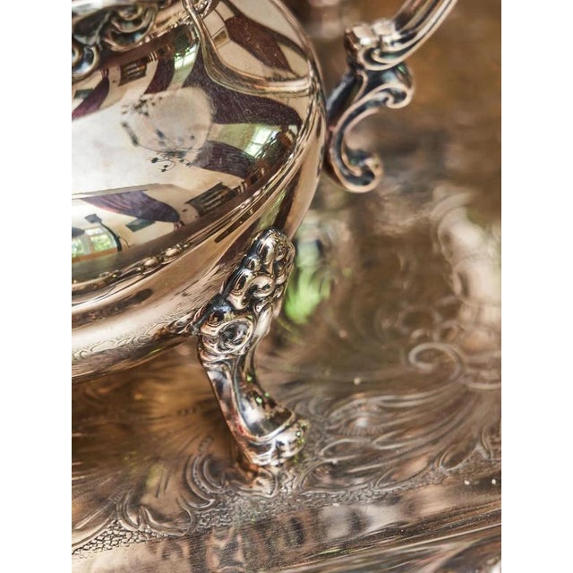 Heirloom Coffee and Tea Service with Venetian Scroll from Oneida, Set of 5 For Sale - Image 9 of 15
