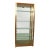 Vintage Mid-Century Hollywood Regency Brass Glass Lighted Curio Cabinet Vitrine For Sale