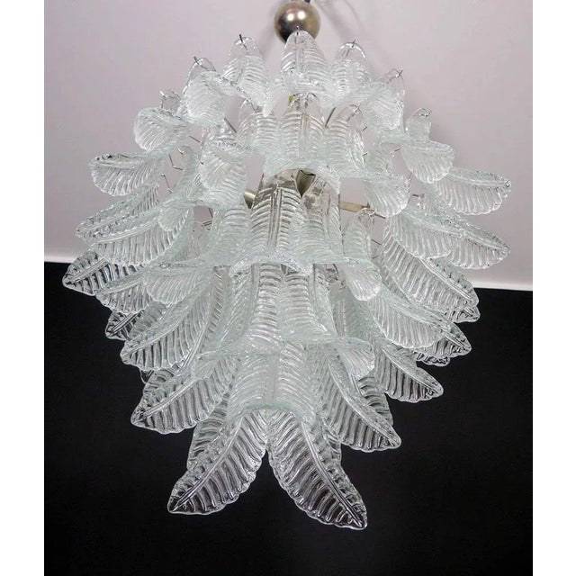 Italian Chandelier with Leaves from Barovier & Toso For Sale - Image 8 of 11