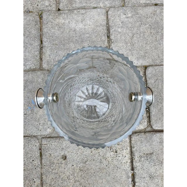 Mid-Century Crystal Glass Ice Bucket, 1960s For Sale - Image 6 of 11