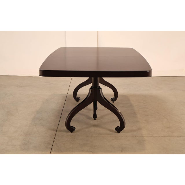 Thomasville Transitional Style Double Pedestal Mahogany Dining Table For Sale - Image 17 of 18