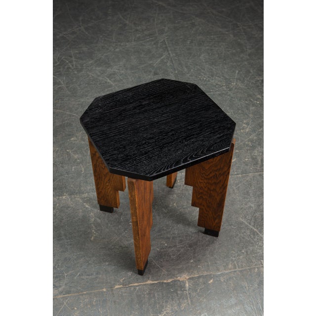 Wood Antique Art Deco Side Table, 1920s For Sale - Image 7 of 11