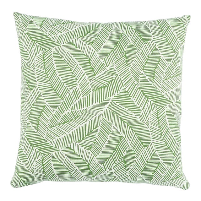 Schumacher Abstract Leaf 22" Pillow in Leaf For Sale