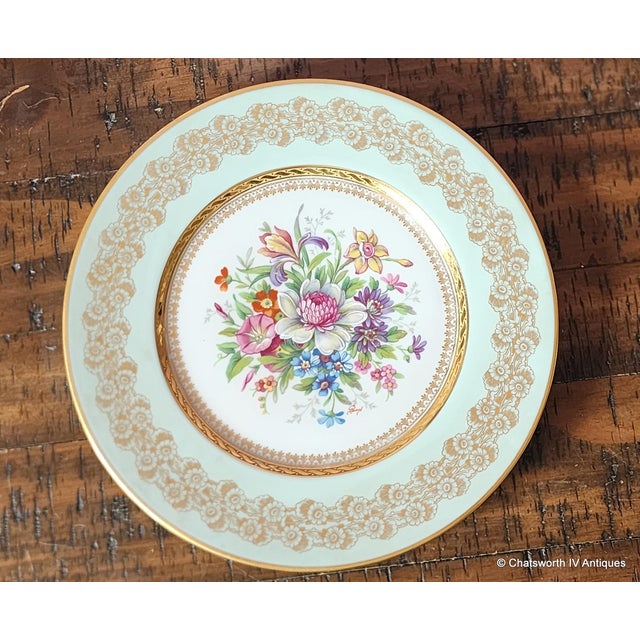 Ceramic Limoges Unic Rehausse Main 11" Artist Signed Raoul Charger Plate, C1950s For Sale - Image 7 of 7