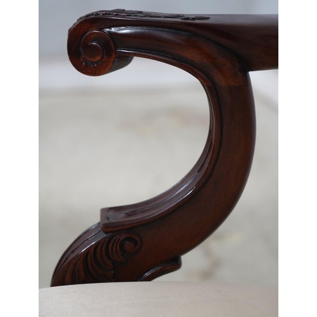 Wood Set of 10 Maitland Smith Mahogany Dining Room Chairs For Sale - Image 7 of 18