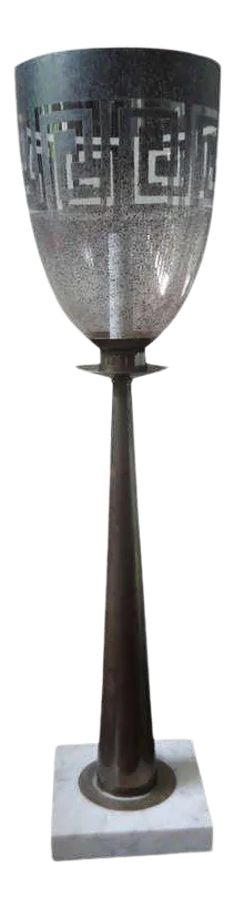 1960s Vintage Parzinger for Stiffel Style Brass and Glass Table Lamp