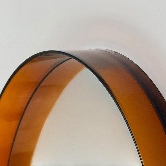 Mid-Century Modern French Space Age Amber Wall Mirror in Sculptural Plastic, 1970s For Sale - Image 3 of 11
