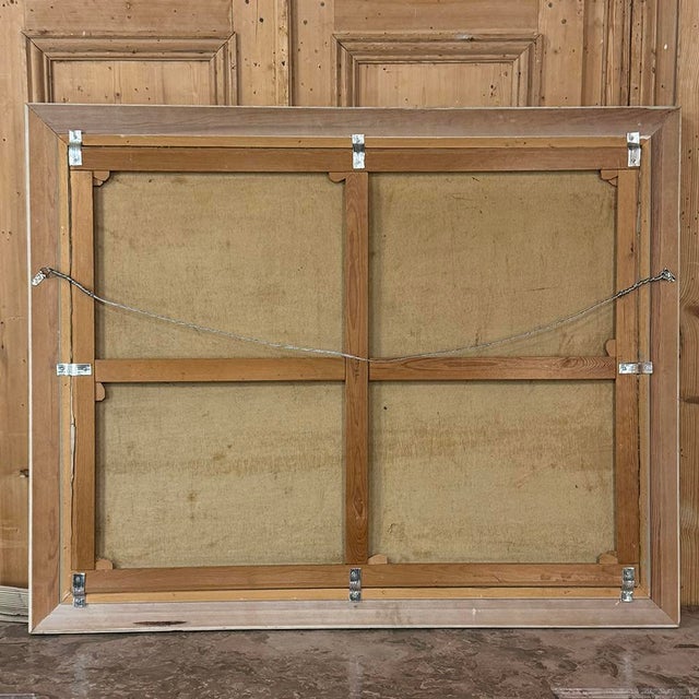 Antique Framed Oil Painting on Canvas by Rene Clarot (1882-1972) For Sale - Image 17 of 17