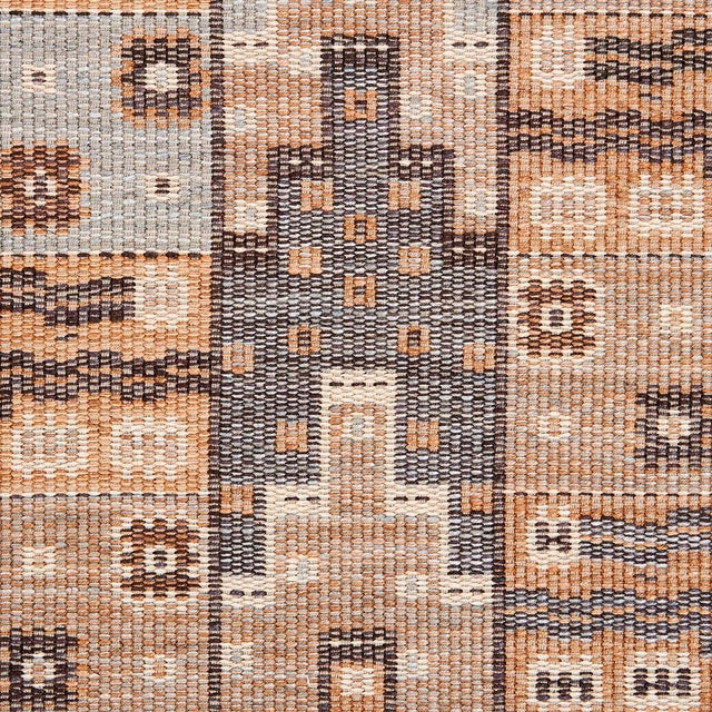 Traditional Sample - Schumacher Fairuza Flatweave Fabric, Fog For Sale - Image 3 of 5