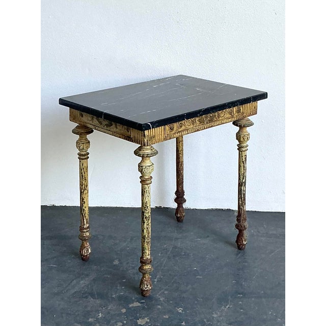 Vintage Distressed Wrought Iron Side Table For Sale In West Palm - Image 6 of 12