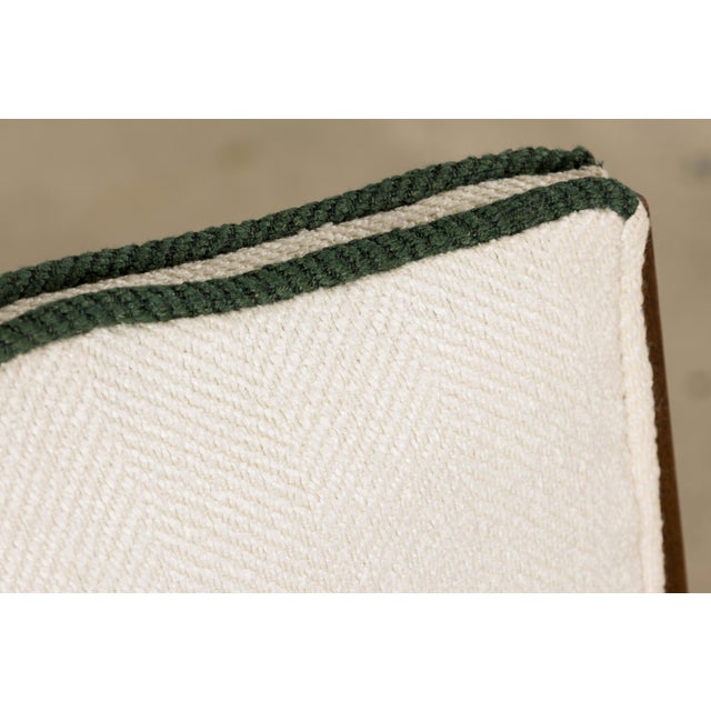 A refined set of six 1930s French Art Deco dining chairs sourced from Provence, distinguished by their iconic mustache...