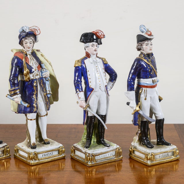 Ceramic Toy Soldier Figurines by Meissen, Set of 9 For Sale - Image 4 of 9