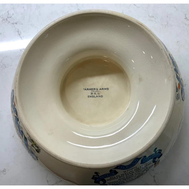 Late 19th Century Burgess & Leigh Farmers Arms 12" Punch Bowl, 8 cups , God Speed The Plough For Sale - Image 10 of 18