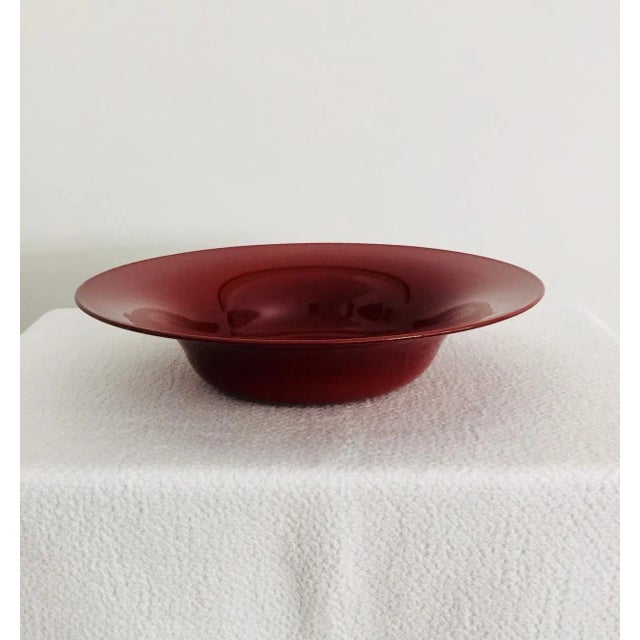 Vintage Barovier & Toso Signed Murano Glass Center Piece Bowl For Sale - Image 11 of 11