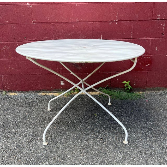 French White Painted French Folding Table For Sale - Image 3 of 11