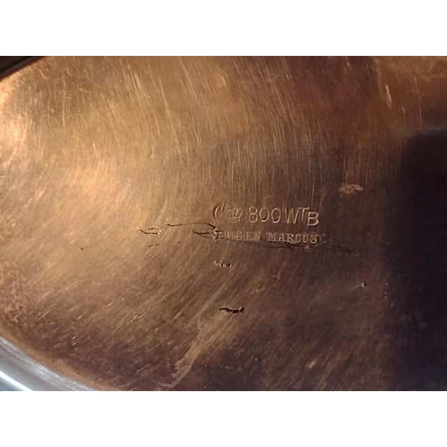 Antique Eugen Marcus German Silver Tea Set Marked 800 Wtb Mfg. Wilhelm Binder- 5 Pieces For Sale In Phoenix - Image 6 of 12