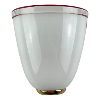 White and Red Murano Wall Lamp from Itre, Italy, 1980s For Sale