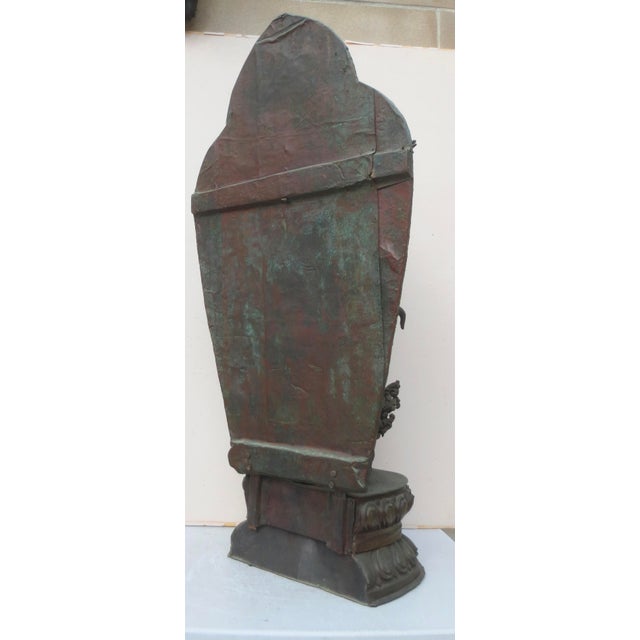 Copper Repousse Manjusri Late 19th Nepal For Sale - Image 16 of 16