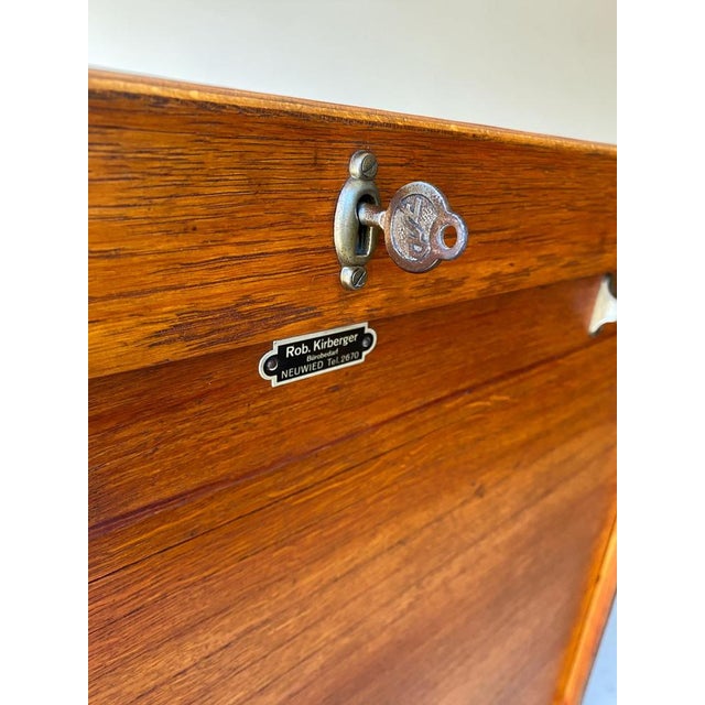 Vintage German Oak Roll-Top Wardrobe, 1930 For Sale - Image 12 of 16
