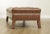 1990s Brown Leather Tufted Long Bench For Sale - Image 5 of 13
