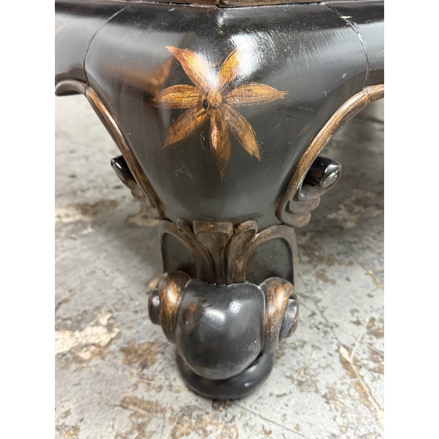 Drexel Heritage Et Cetera Chinoiserie Black Lacquer Cocktail Table For Sale - Image 9 of 12