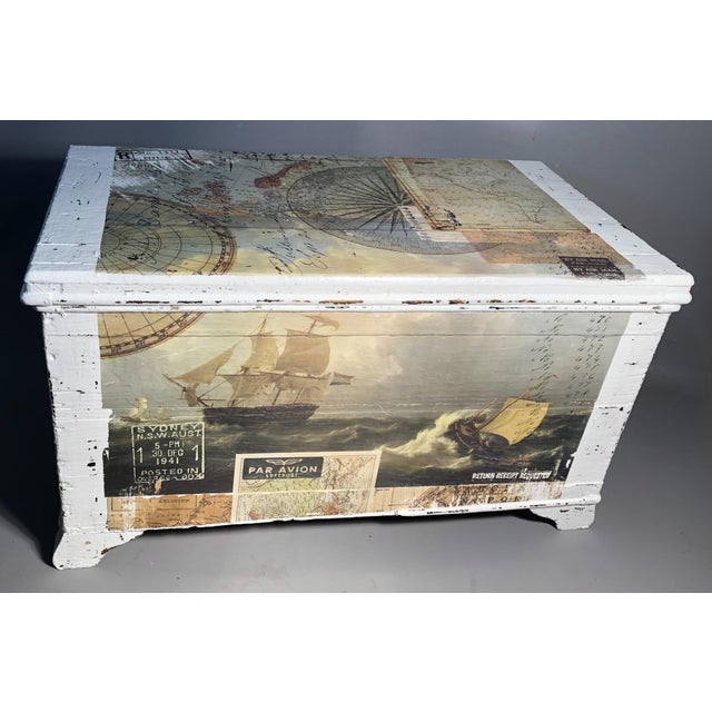 Antique Pine Trunk Sea Captain’s Chest Chairish