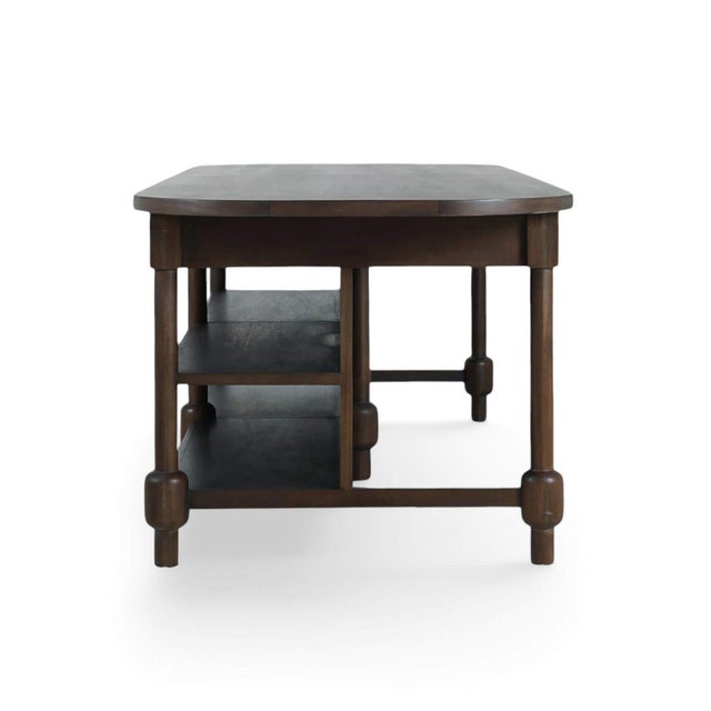 Farmhouse Kitchen Island With Open Shelving For Sale - Image 4 of 10