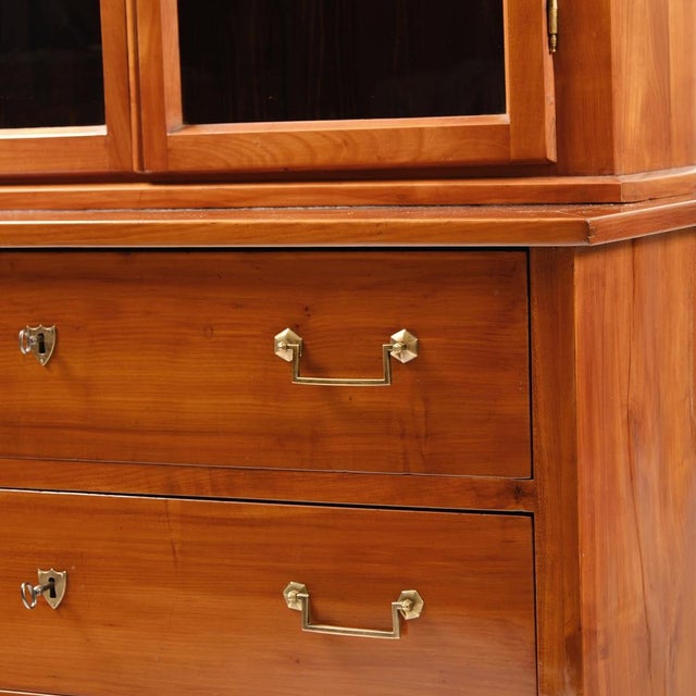 Brown Antique German Chest of Drawers in Cherry, 1810 For Sale - Image 8 of 12