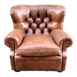 Ralph Lauren Leather Writer’s Chair For Sale