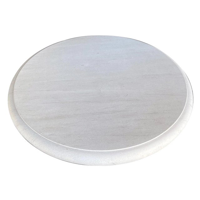 Custom French Limestone Round Pedestal Coffee/Cocktail Table For Sale - Image 4 of 5