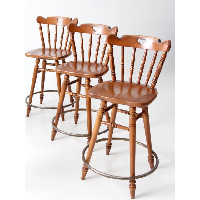 Mid-Century Tell City Swivel Seat Counter Stools Set of 6 For Sale - Image 14 of 17