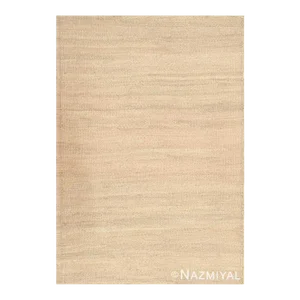 Nazmiyal Collection Vintage Solid Cream Color Moroccan Sisal Rug