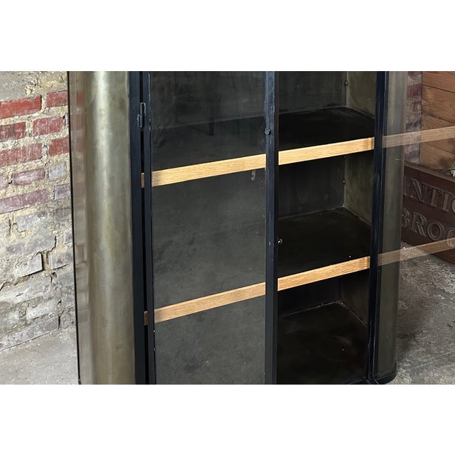 Wall Unit in Patinated and Black Steel, 1980s For Sale - Image 9 of 11