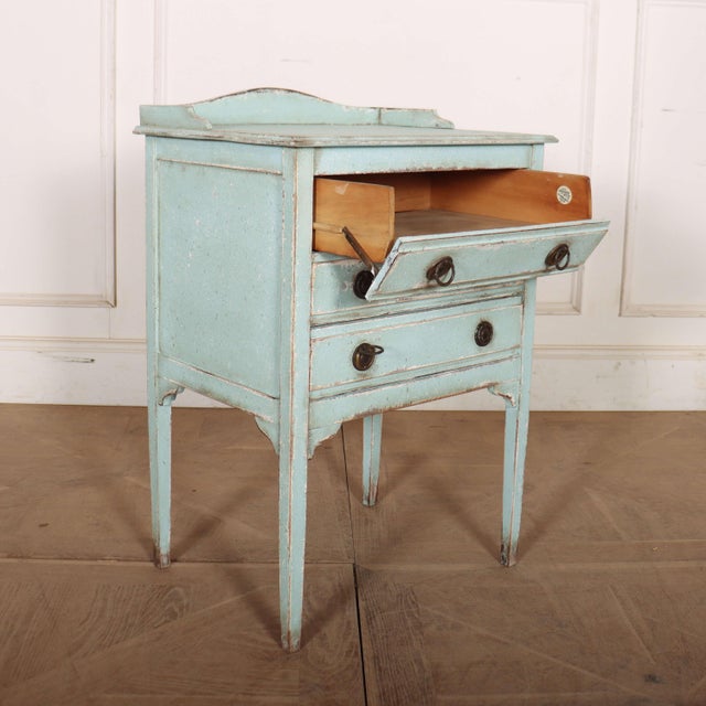 English Painted Bedside Cabinet, 1890s For Sale - Image 9 of 10