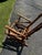 Rustic 19th century Indian rocking chair Unique detail would accent any room or porch area . Still in rocking condition