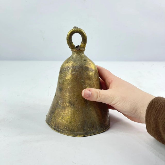 Metal Early 20th Century Benue Brass Bell Nigeria For Sale - Image 7 of 7