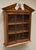 Vintage Solid Wood Hanging Wall Cabinet / Curio & Brass Eagle Finial For Sale - Image 10 of 17