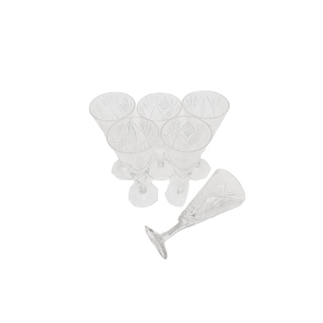 Art Deco Polish Champagne Glasses, 1900s, Set of 6 For Sale - Image 9 of 14