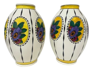 Art Deco Vases by Charles Catteau for Boch Frères, 1920s, Set of 2