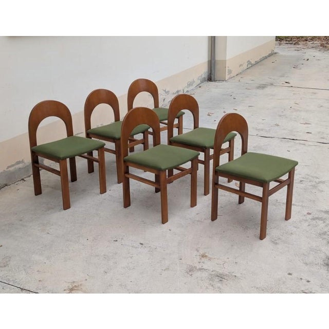 Embrace the timeless elegance of Italian design with this stunning set of six Arcadia chairs. A true collector's find,...