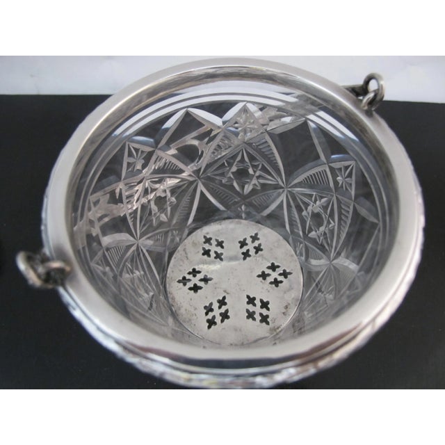 Gregoire & Cordonnier 19thc French Cut Glass & Sterling Silver Ice Bucket For Sale - Image 12 of 13