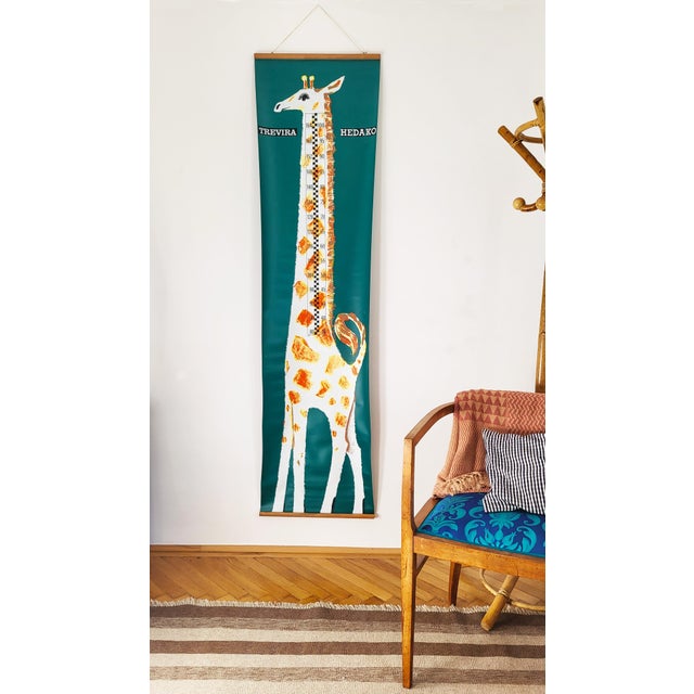 Mid-Century Modern Children's Height Chart with Giraffe, 1960s For Sale - Image 10 of 11