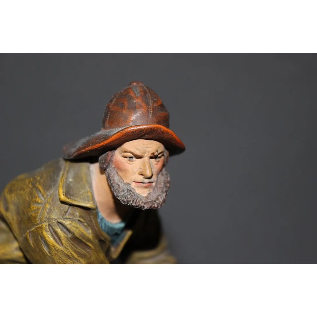 Terracotta Figure of a Breton Fisherman, 1900 For Sale - Image 4 of 12