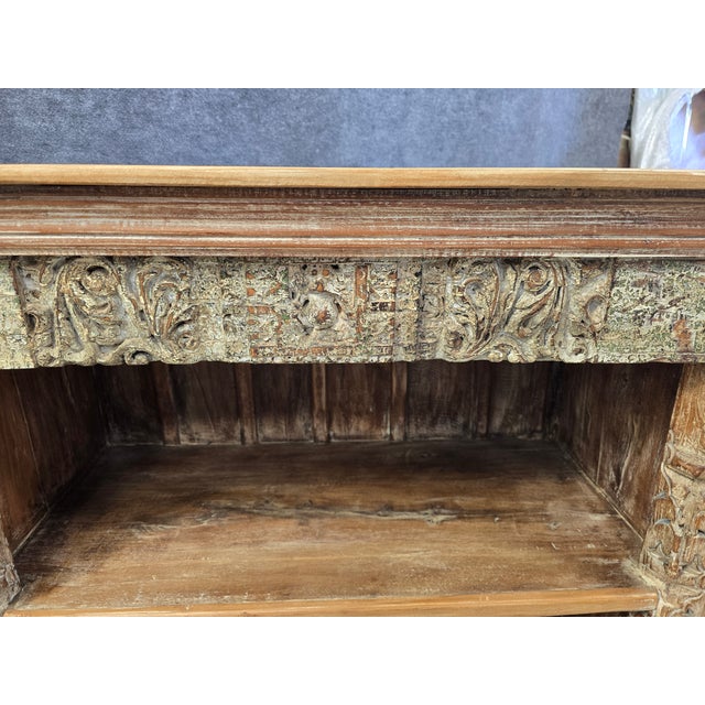 Solid Reclaimed Wood Sideboard, Tv Stand, With Open Shelves. For Sale - Image 4 of 8