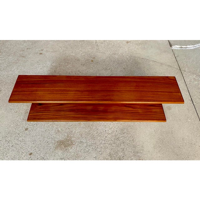 Minimalist Teakwood Wall Shelf, Germany, 1960s For Sale - Image 6 of 15