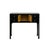 37" Black 4 Drawers Moon Face Slim Narrow Foyer Console Side Table For Sale - Image 4 of 12
