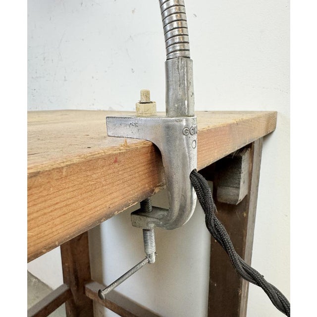 Vintage Grey Italian Gooseneck Table Lamp from GCME, 1950s For Sale - Image 6 of 18