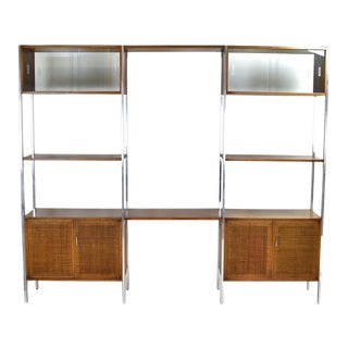 Vintage Founders Midcentury Modern Free Standing Wall Unit or Room Divider For Sale