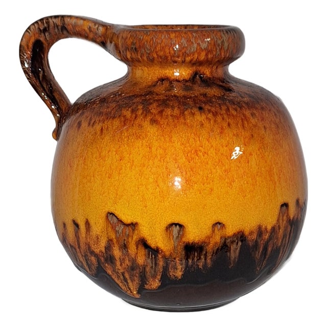 Vintage Ceramic Vase in Fat Lava Style from Scheurich, 1970s For Sale