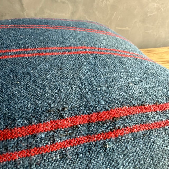 Vintage Rug Pillow Cover With Stripes For Sale In Los Angeles - Image 6 of 8